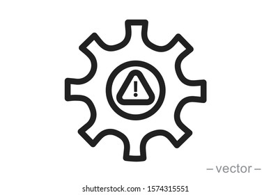 System error icon vector, system not working sign