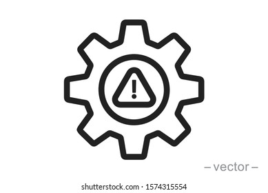 System error icon vector, system not working sign