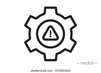 System error icon vector, system not working sign