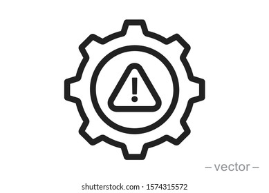 System Error Icon Vector, System Not Working Sign