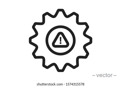 System error icon vector, system not working sign