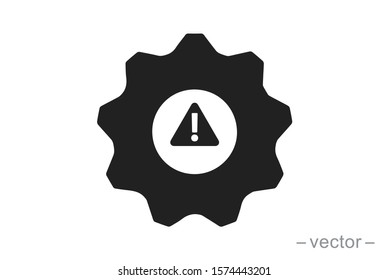 System Error Icon Vector, System Not Working Sign