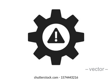 System error icon vector, system not working sign