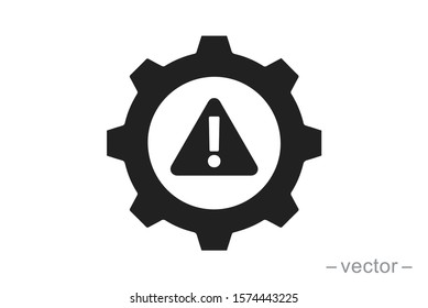 System error icon vector, system not working sign