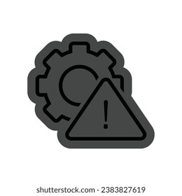 System error icon vector, system not working icon . vector illustration 10 Eps 