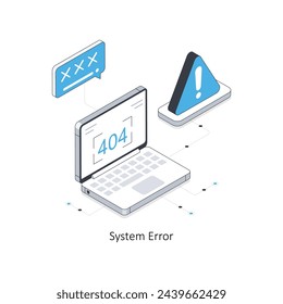 System Error isometric stock illustration. EPS File stock illustration.