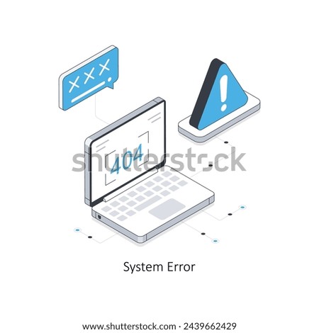 System Error isometric stock illustration. EPS File stock illustration.