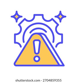 System Error Line Icon, Outline Symbol for Fault Detection, Failure Warning, Diagnostic Alerts, Trouble Identification, and Problem Response. Vector Sign Icon.