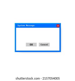 System error vector icon failure pc interface. Error message computer window alert popup