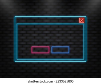 System error vector icon failure pc interface. Error message computer window alert popup