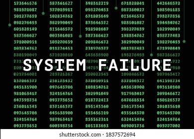 System Failure Diagram Of Computer Screen