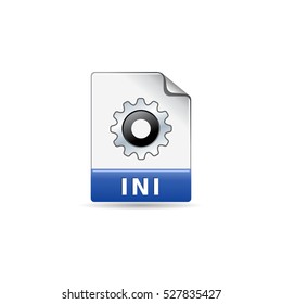 System file format icon in color. Computer data program