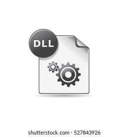 System file format icon in color. Computer data program