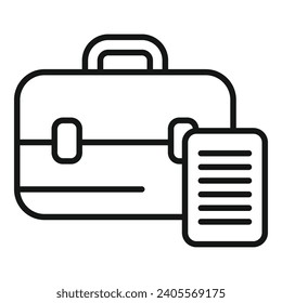 System file invoice icon outline vector. Remote screen plan. Access remote