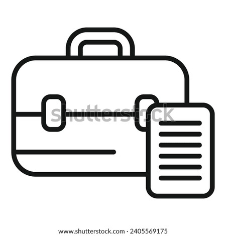 System file invoice icon outline vector. Remote screen plan. Access remote