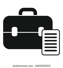 Icono de factura de archivo de sistema vector simple. Plan de pantalla remota. Acceso remoto