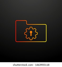 System folder nolan icon. Elements of virus antivirus set. Simple icon for websites, web design, mobile app, info graphics