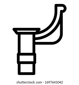 Icono de la alcantarilla del sistema. Icono de vector de la cubierta del sistema de esquema para el diseño web aislado en fondo blanco