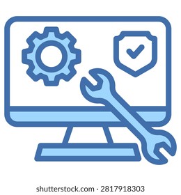 System Hardening Icon Element For Design