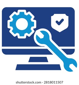 System Hardening Icon Element For Design