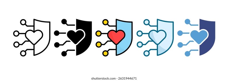 System Health Icon Set Multiple Style Collection