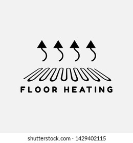 System of heating icon.floor Heating system icon