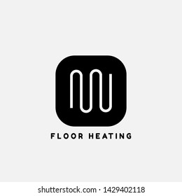 System of heating icon.floor Heating system icon