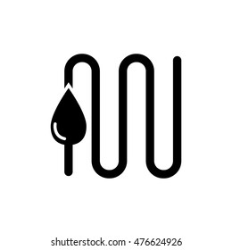 System  of heating water icon, vector illustration.