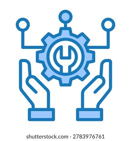 System Icon Blue Dualtone Design Vector Illustration