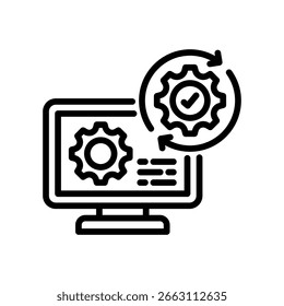 Ilustración vectorial de línea de iconos del sistema