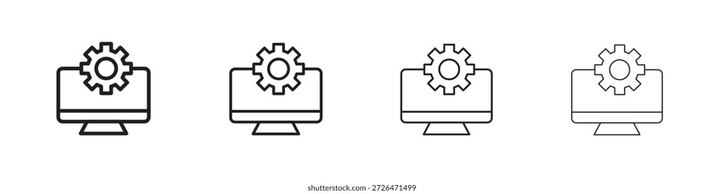 System icon outline trend modern simple versions