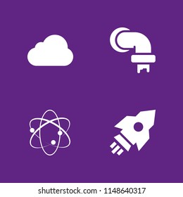 system icon set. cloud computing, launch and pipes vector icon for graphic design and web