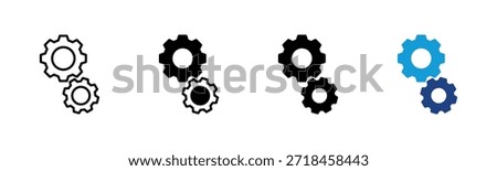 System icon set multiple style collection
