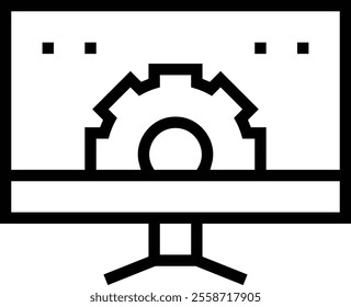 system icon. Thin linear style design isolated on white background