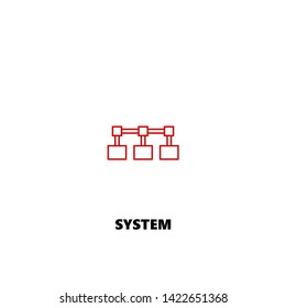 system icon. system vector design. sign design. red color