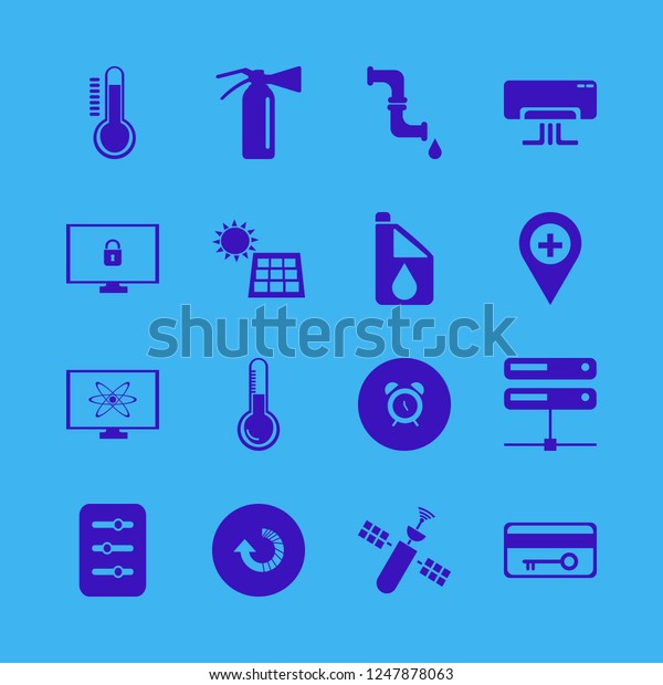 system icon. system vector icons set\
server, cyber security, alarm and hospital\
location