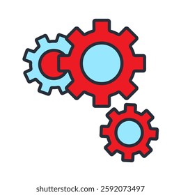 system icons isolated on White Background. Flat style design