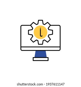 system information icon vector illustration. modern icon colored style. isolated on white background