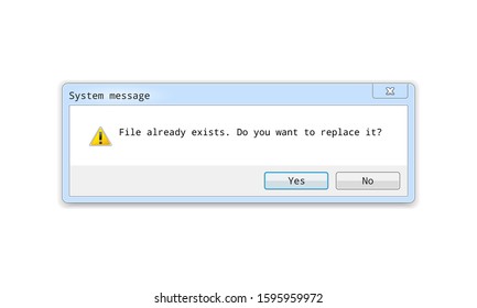 System information message. Vector Illustration.