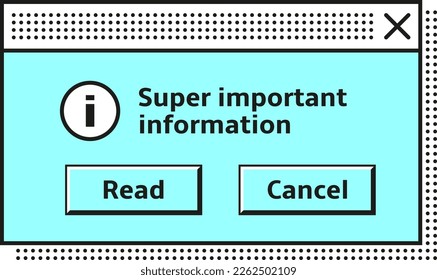 System information window in vintage computer system style