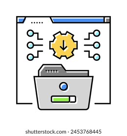 system integration analyst color icon vector. system integration analyst sign. isolated symbol illustration
