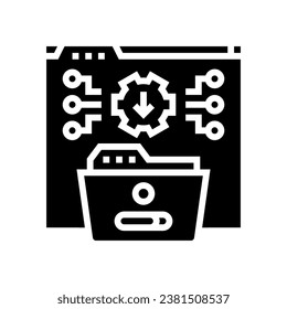 system integration analyst glyph icon vector. system integration analyst sign. isolated symbol illustration