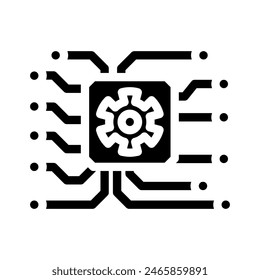 system integration analyst glyph icon vector. system integration analyst sign. isolated symbol illustration