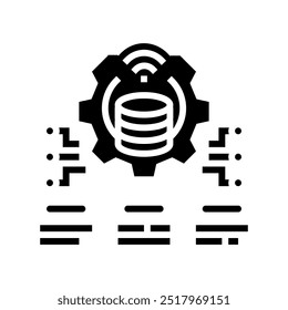 system integration business process glyph icon vector. system integration business process sign. isolated symbol illustration