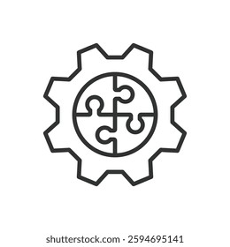 System Integration, icon in line design. System integration, technology, software, hardware, automation, network, connectivity on white background vector. System Integration, editable stroke icon