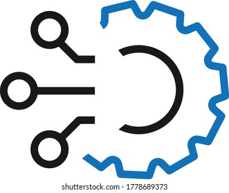 ilustración vectorial de icono de integración de sistemas