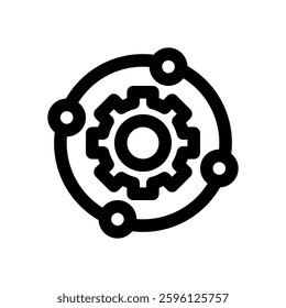 system integration line icon. Clean and minimalist vector icon for websites, mobile apps, presentations, and logos. Fully scalable and customizable for any project.