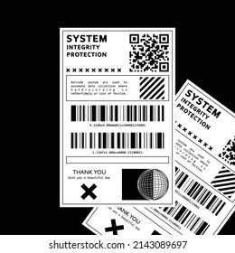 System Integrity Protection Business Barcodes And QR Codes Vector Illustration