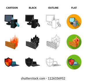 System, internet, connection, code .Hackers and hacking set collection icons in cartoon,black,outline,flat style vector symbol stock illustration web.