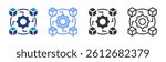 System Interoperability icon set multiple style collection